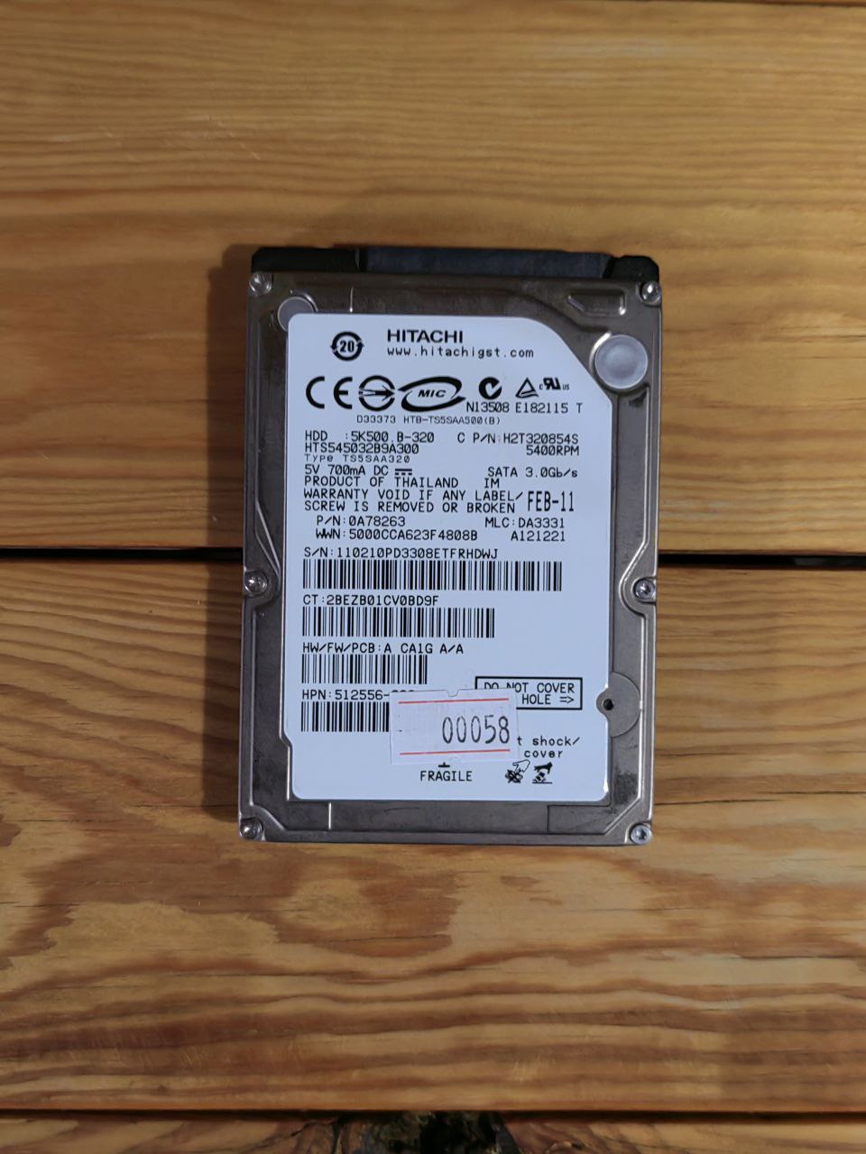 Hitachi 320Gb id:58